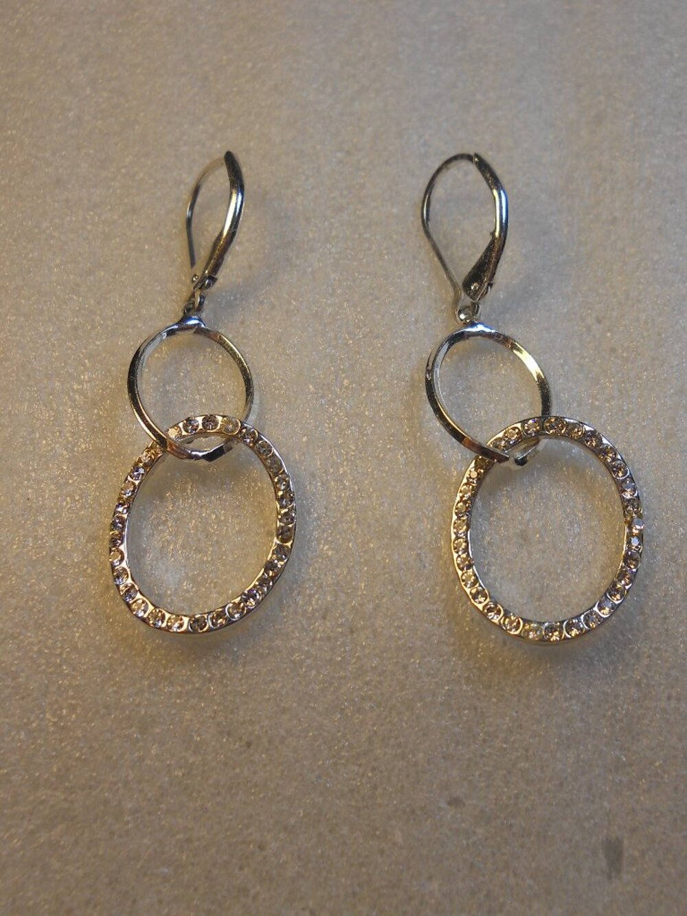 *SALE*   Double Hoop Rhinestone Earrings   1125